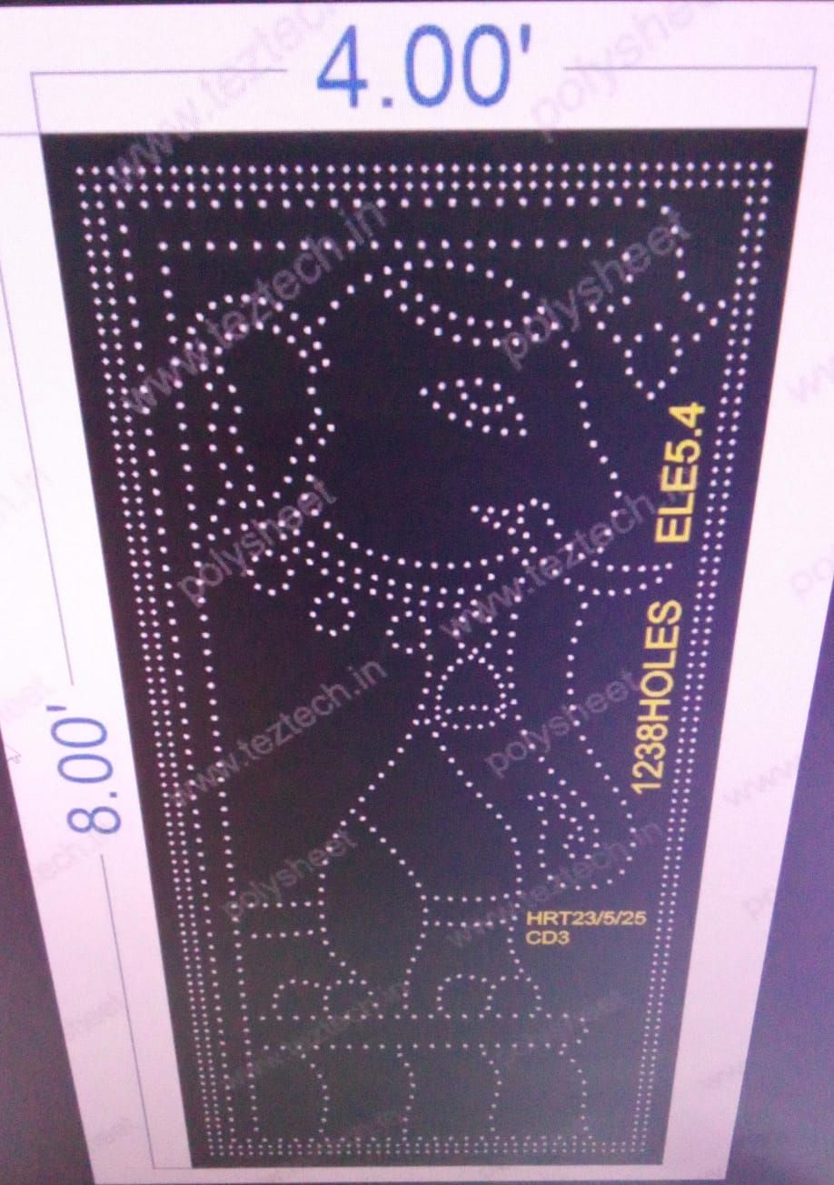 ELE5.4 ELEPHANT 8X4 FEET 1238 HOLES