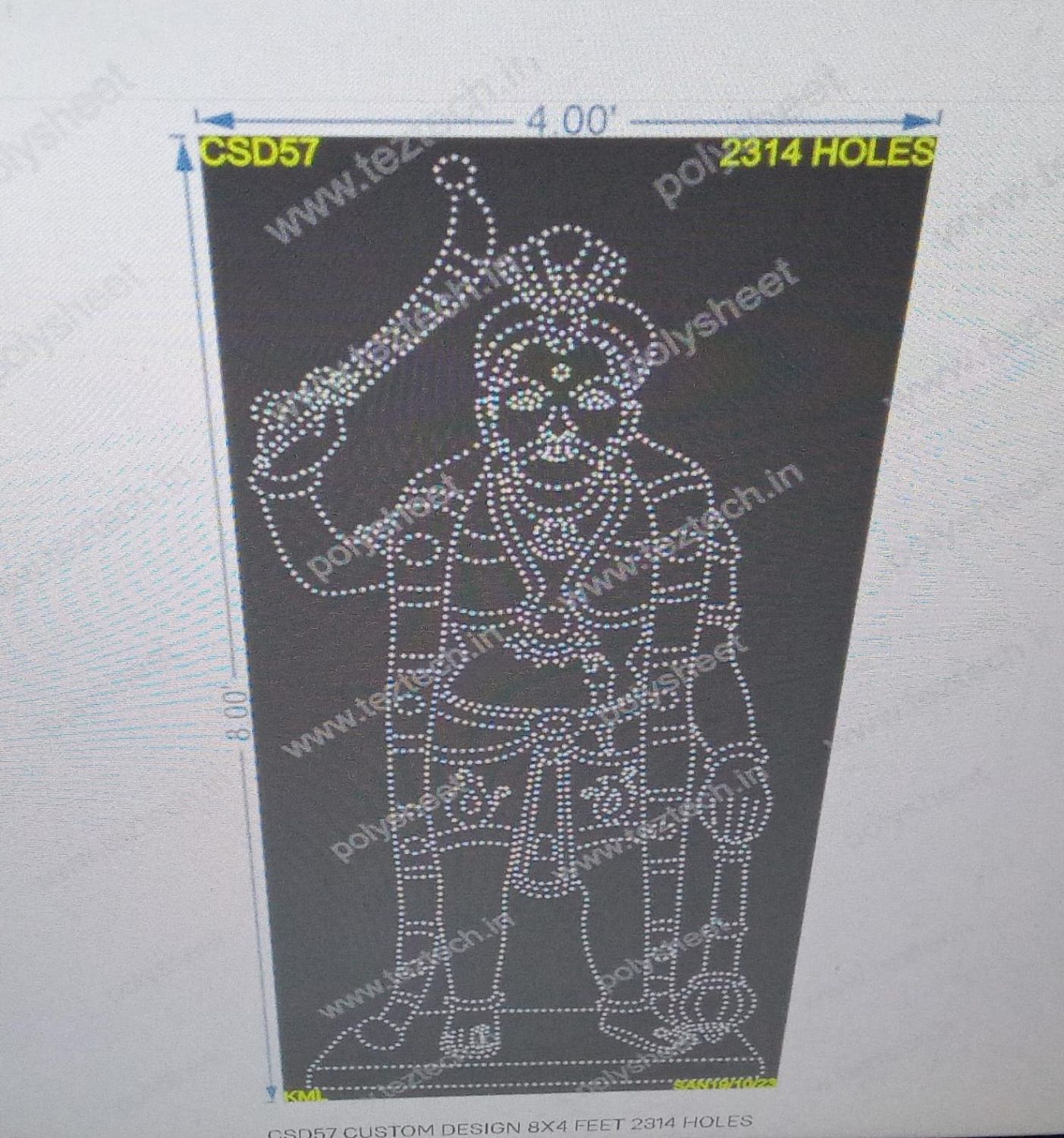 CSD57 SHREE MUNISWARAN 8X4 FEET 2314 HOLES