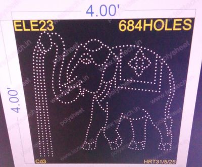 ELE23  ELEPHENT 4X4 FEET 684 HOLES