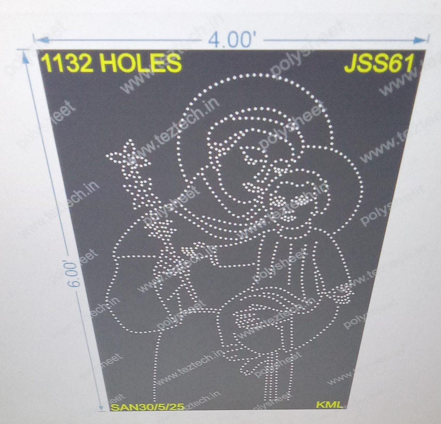 JSS61 JESUS 1 PART 6X4 FEET 1132 HOLES