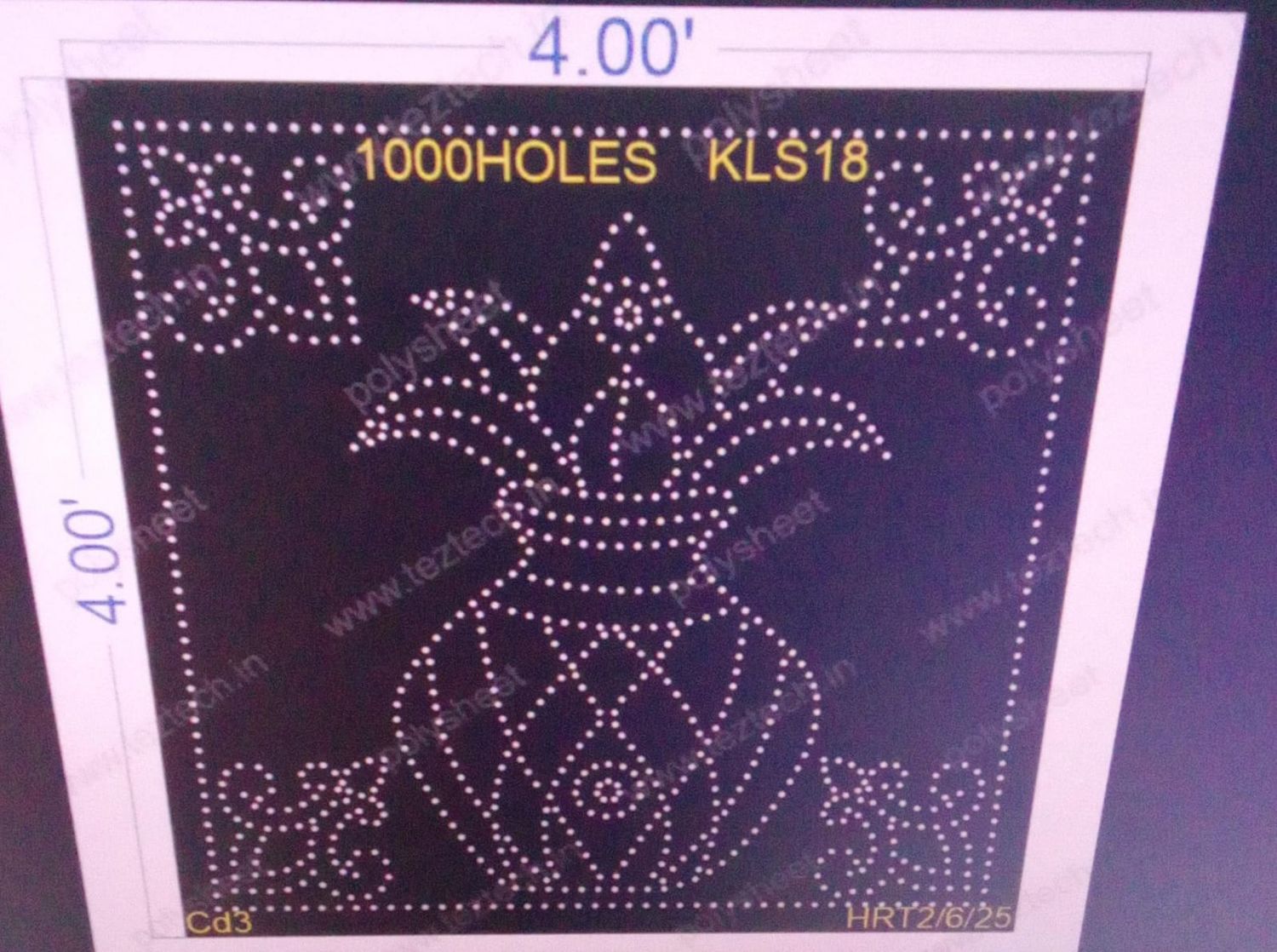 KLS18  KALASH 4X4 FEET 1000  HOLES