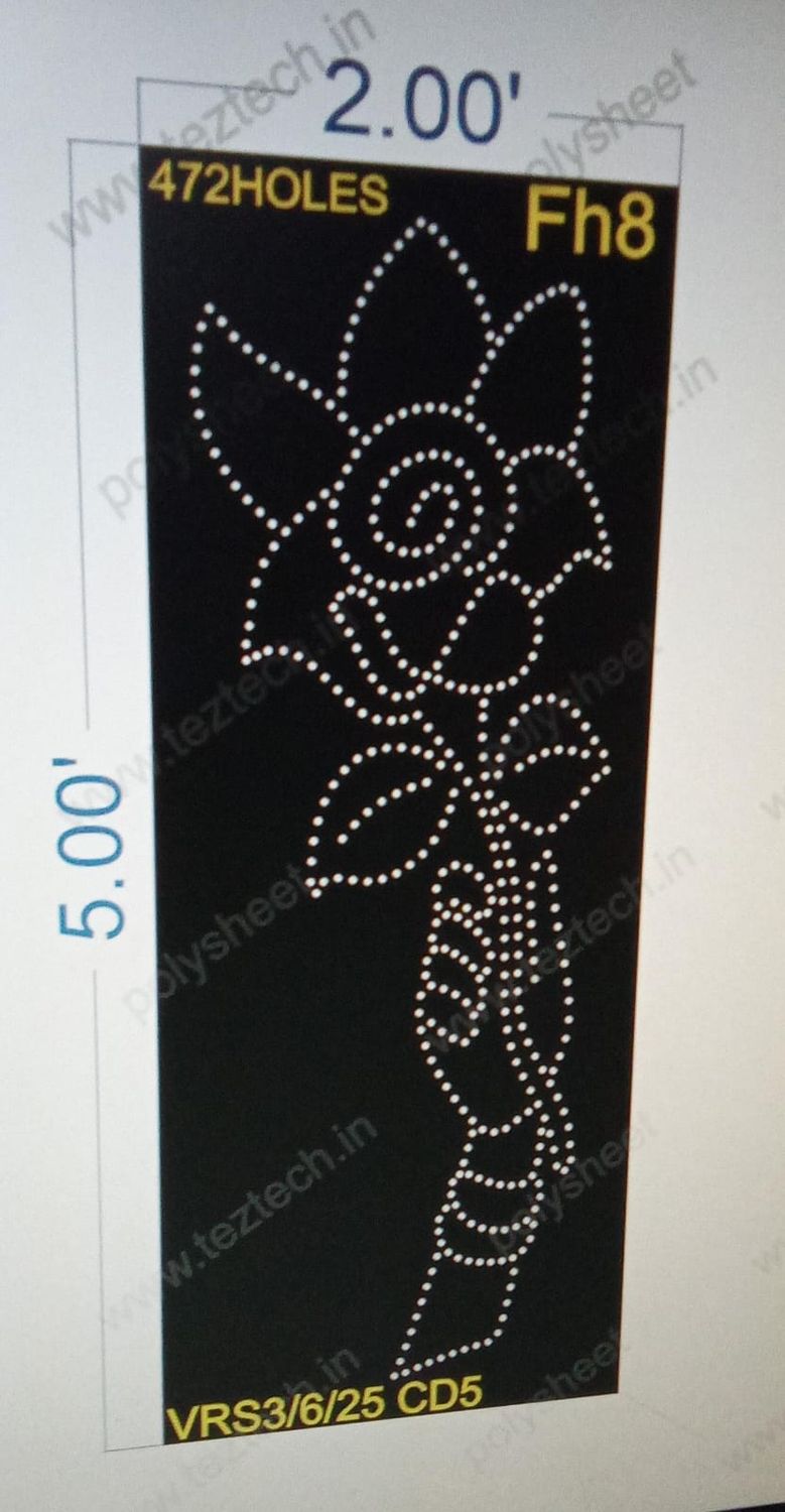 FH8 FLOWER 1 PART 5X4 FEET 472 HOLES
