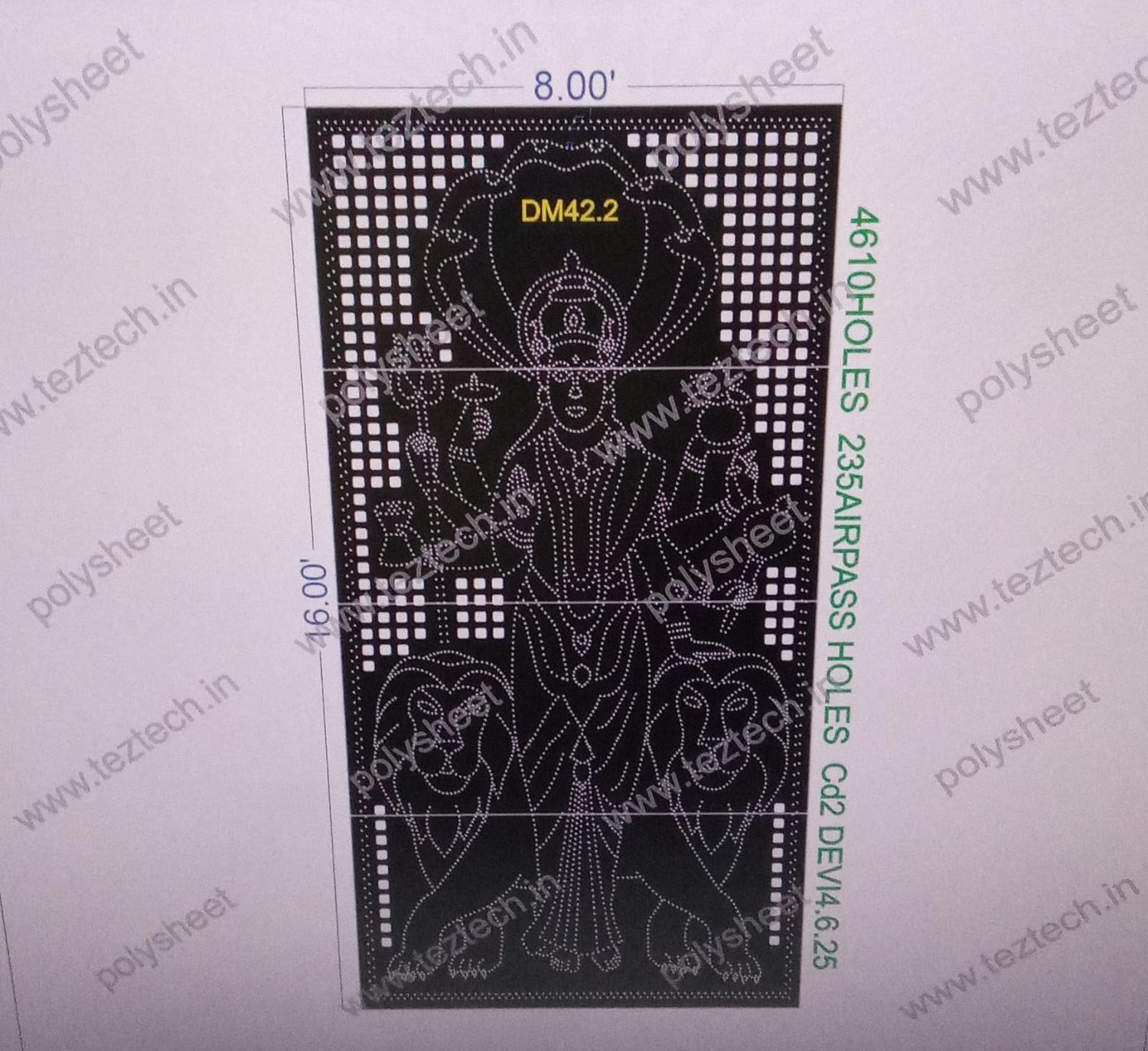 DM42.2 DEVI MATA 4 PARTS 16X8 FEET 4610 HOLES