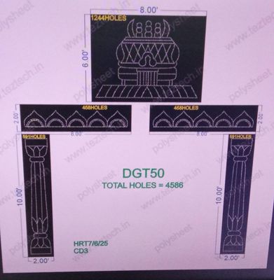DGT50  DESIGNER GATE  18X20  FEET 4586  HOLES  ( 6 PARTS )