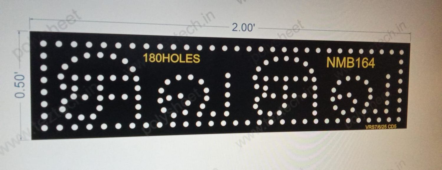 NMB164 NAME BOARD 1 PART 0.5X2 FEET 180 HOLES