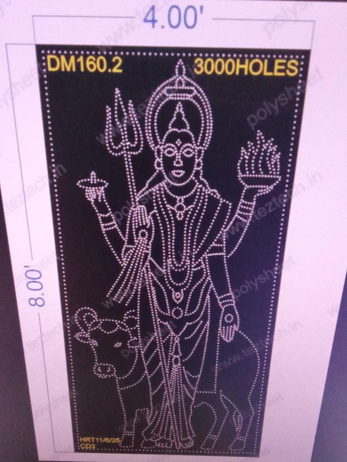DM160.2 DEVI MATA 1 PART 8X4 FEET 3000 HOLES