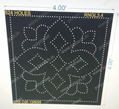 RNGL3.4 RANGOLI 1 PART 4X4 FEET 524 HOLES