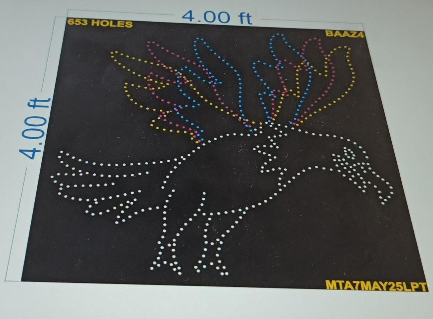 BAAZ4 BAAZ 4X4 FEET 653 HOLES MOVING DESIGN 1 PART
