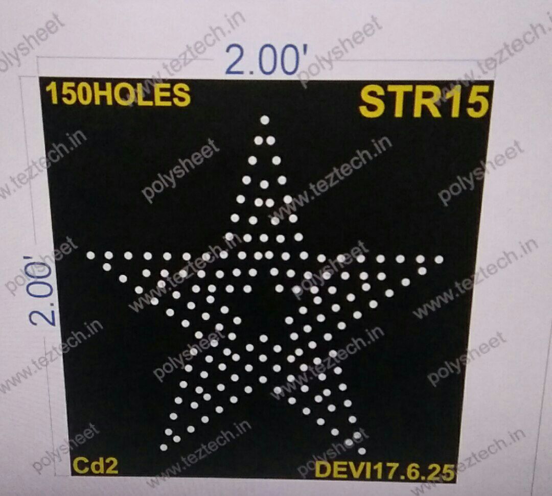 STAR15 STAR 1 PART 2X2 FEET 150 HOLES