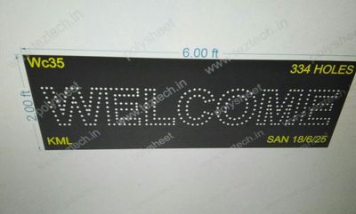 WC35 WELCOME 1 PART 2X6 FEET 334 HOLES