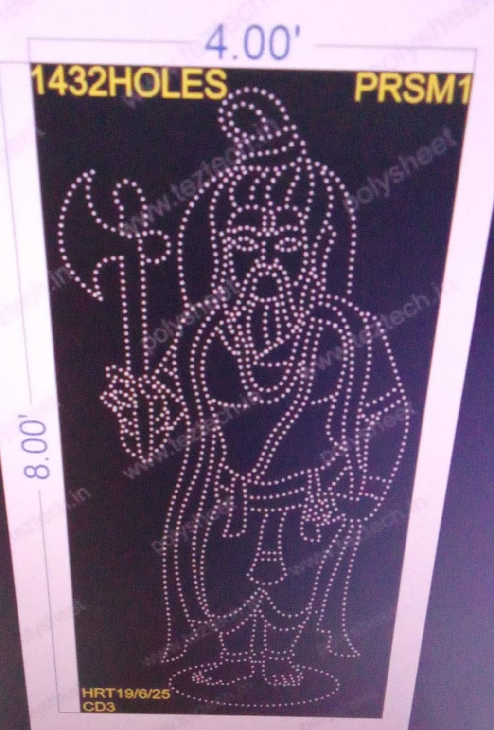 PRSM1  PARSHURAM  AVTAR  8X4  FEET 1432  HOLES