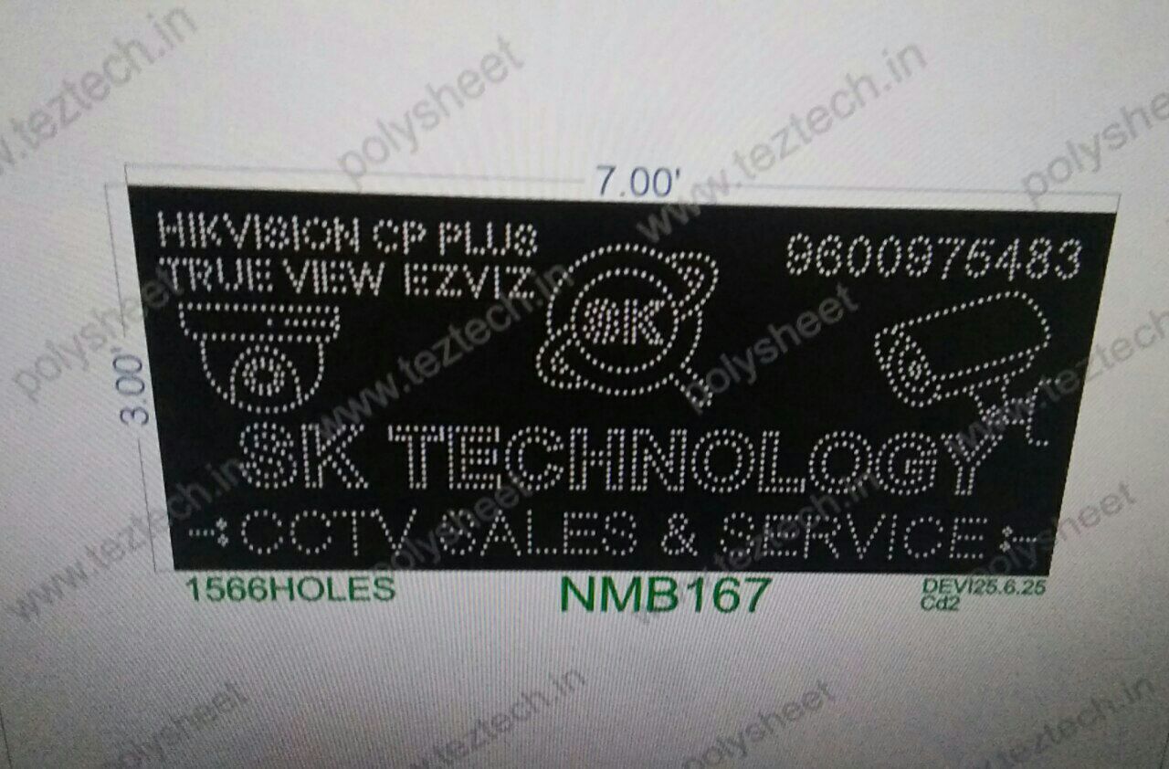 NMB167 SK technology name board 1 PART 3X7 FEET 1566 HOLES