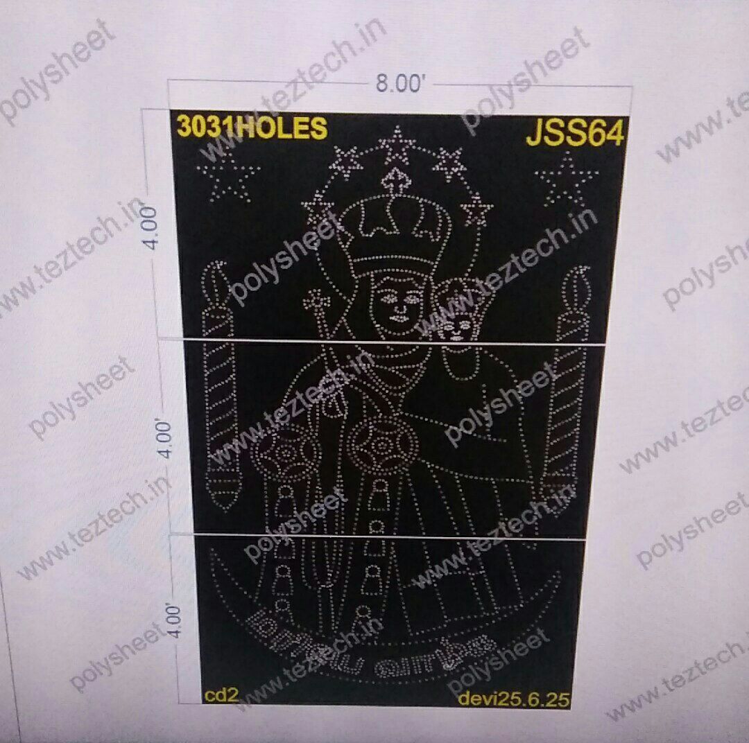 JSS64 JESUS 3 PARTS 12X8 FEET 3031 HOLES