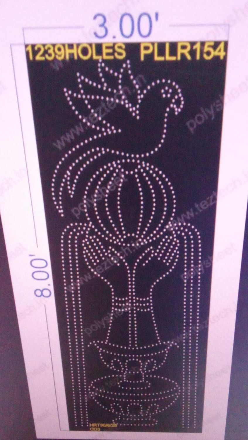 PLLR154  PILLAR  8X3 FEET 1239  HOLES