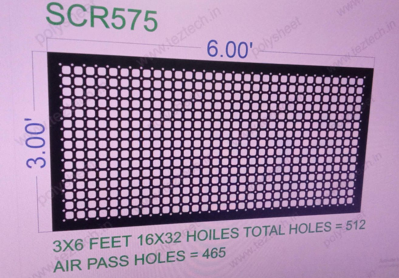 SCR575 6X3 FEET 16X32 HOLES = 512 AIR PASS HOLE = 465 SCREEN