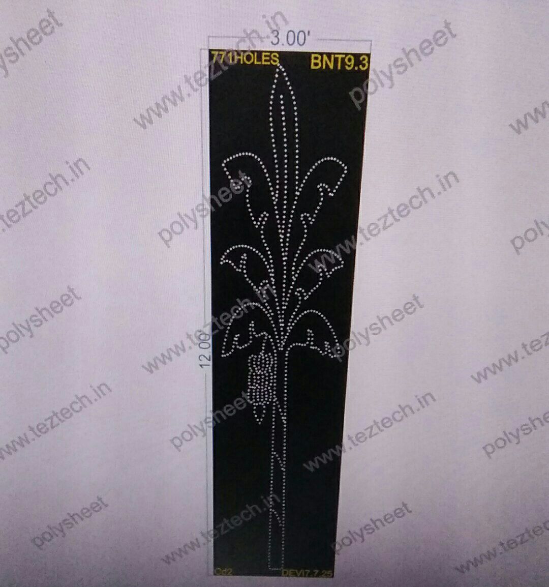 bnt9.3 banana tree 1 PART 12X3 FEET 771 HOLES