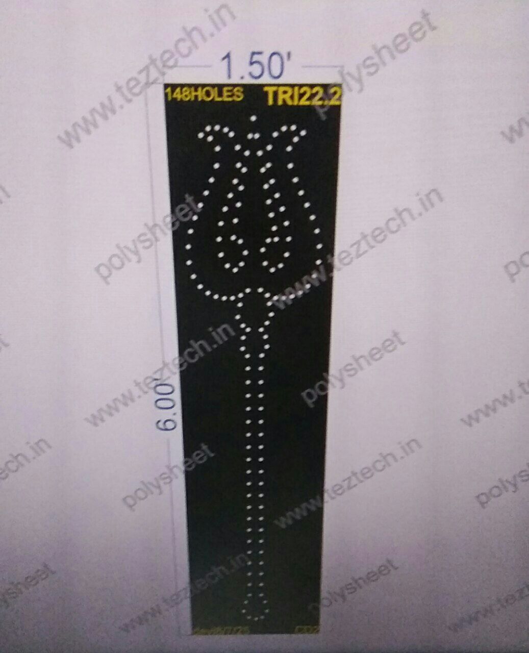 TRI22.2 TRISHUL 1 PART 6X1.5 FEET 148 HOLES