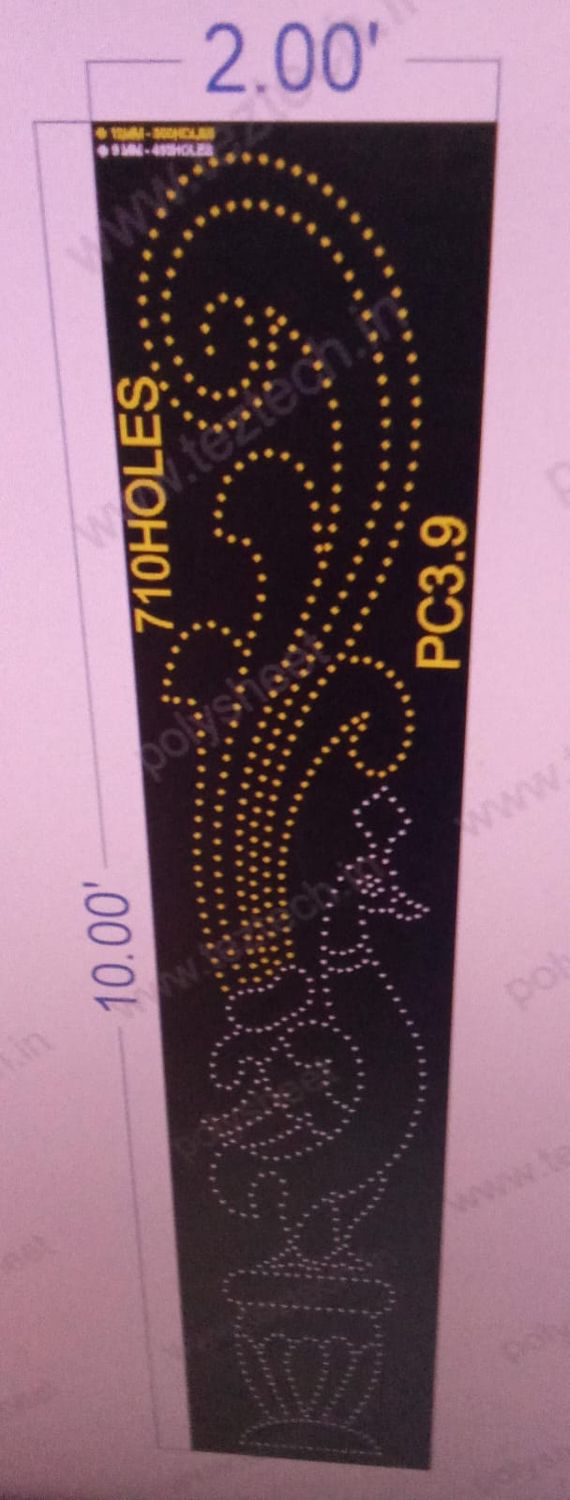 PC3.9  PEACOCK 10X2 FEET 710 HOLES