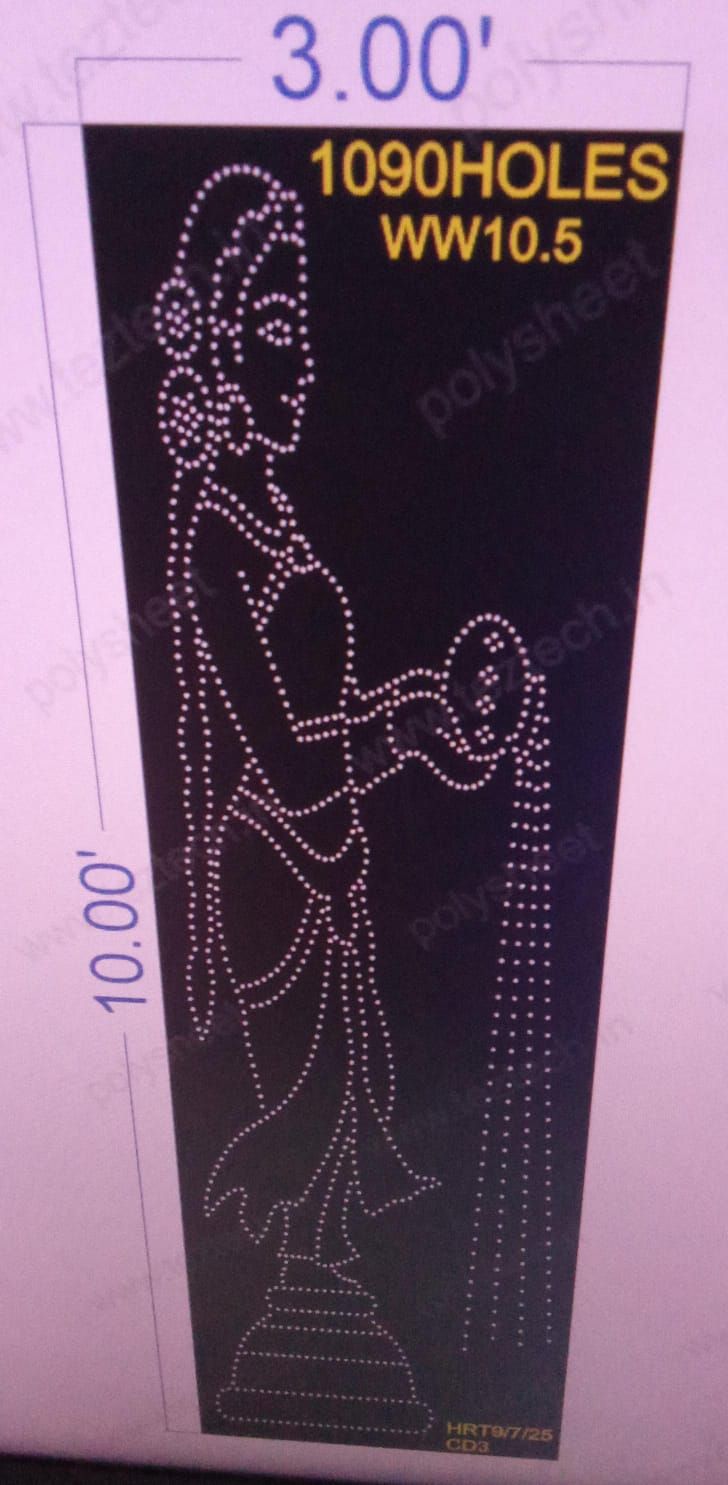 WW10.5 WELCOME WITH WOMAN 10X3  FEET 1090 HOLES