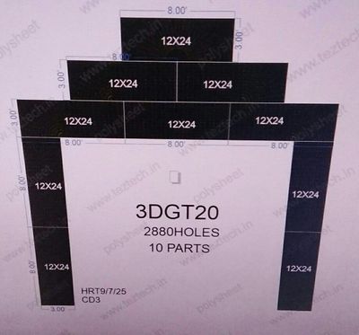 3DGT20 GATE  25X24 FEET 2880  HOLES  (10 PARTS)