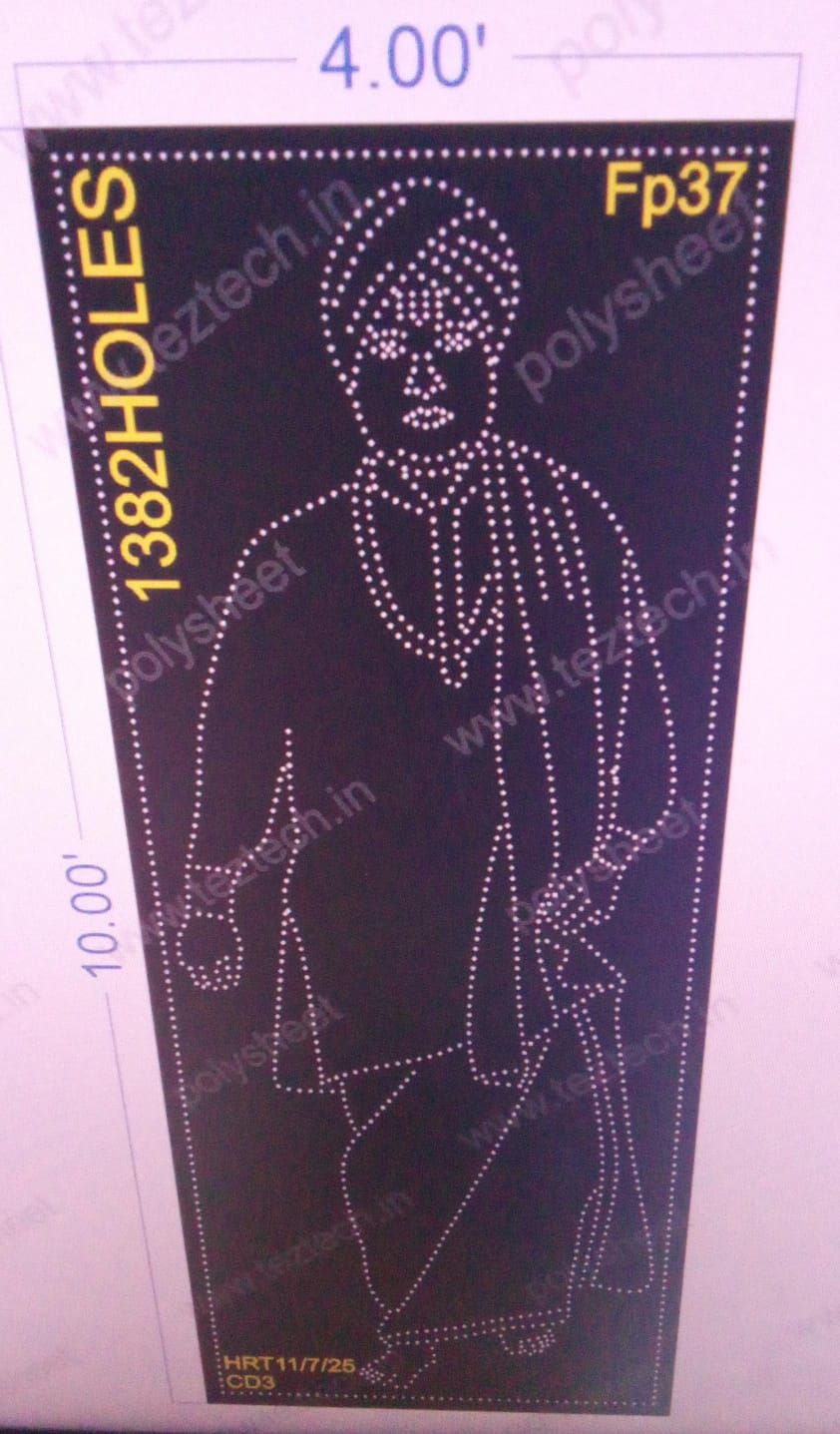 FP37 FAMOUS PEOPLE 10 X4 FEET 1382  HOLES
