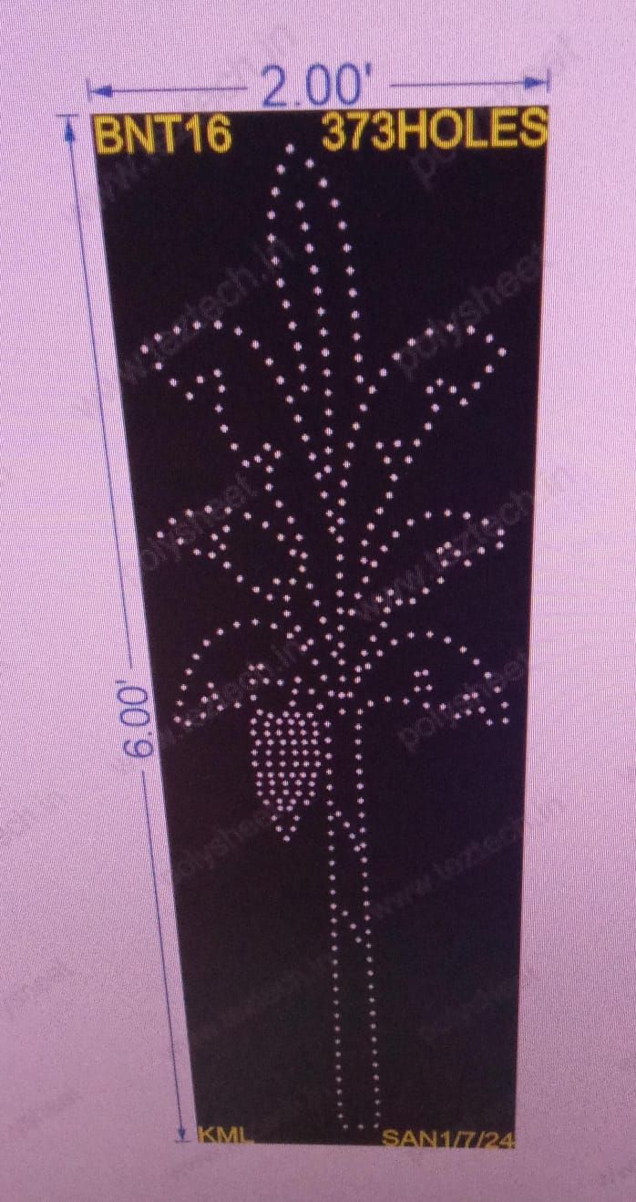 BNT16 banana tree 1 PART 6X2 FEET 373 HOLES
