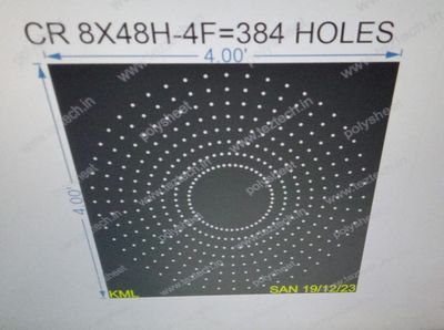 CRC25	4X4 FEET 8X48 HOLES CIRCLE POLYSHEET