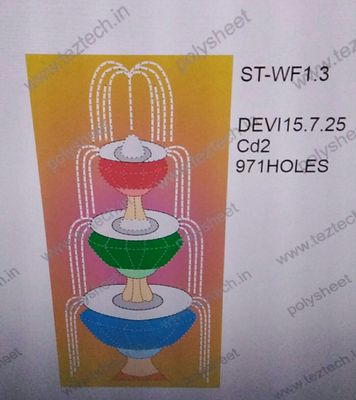 ST-WF1.3 STICKER water fontein 4X8 FEET 971 HOLES IN 1 PART