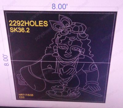 SK36.2 SHRI KRISHNA 8X8 FEET 2292  HOLES