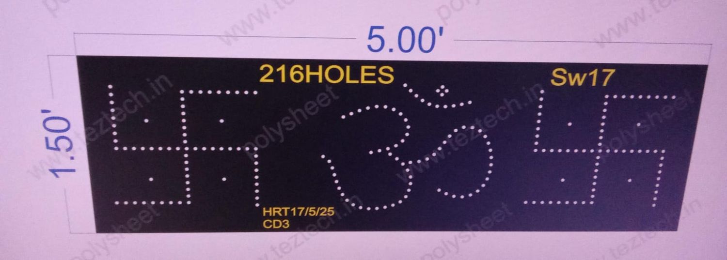 SW17  SWASTIK 1 PART 1.5X5  FEET 216  HOLES