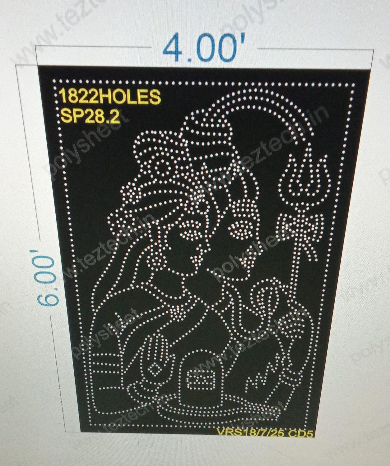 SP28.2 SHIV PARVTI 1 PART 6X4 FEET 1822 HOLES