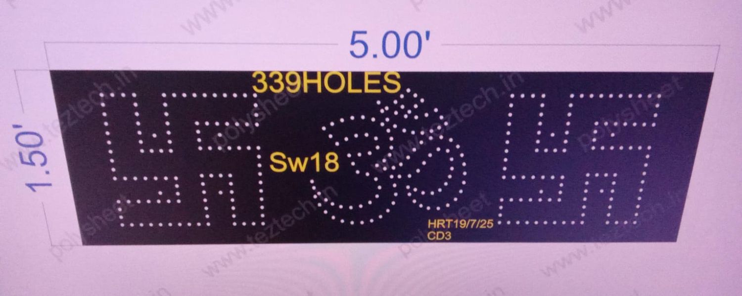 SW18  SWASTIK 1 PART 1.5X5  FEET 339 HOLES