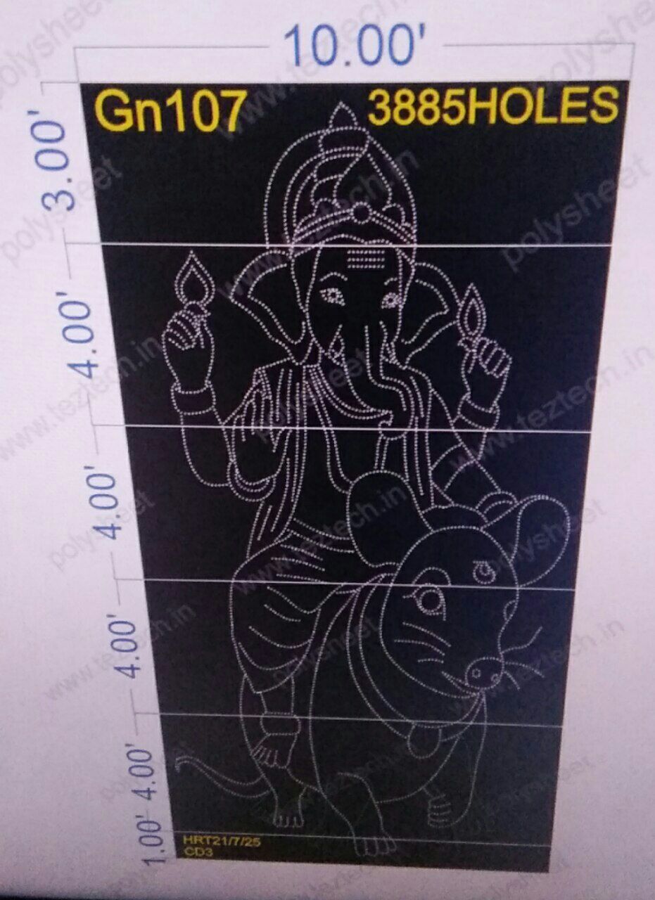GN107 GANESHJI 20X10 FEET 3885 HOLES  (6 PARTS)