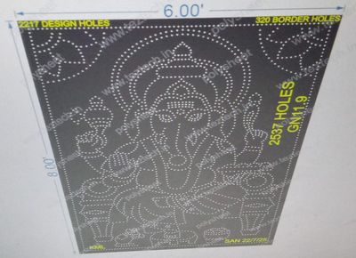 GN11.9 GANAPTI 2 PARTS 8X6 FEET 2537 HOLES