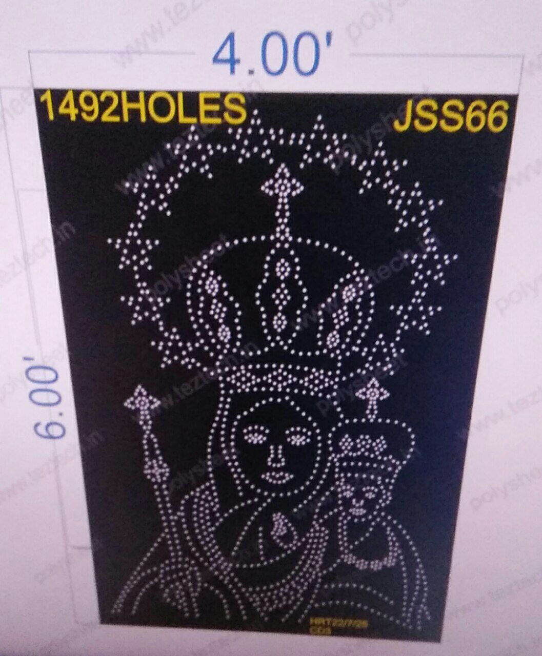 JSS66 JESUS  6X4  FEET 1492  HOLES