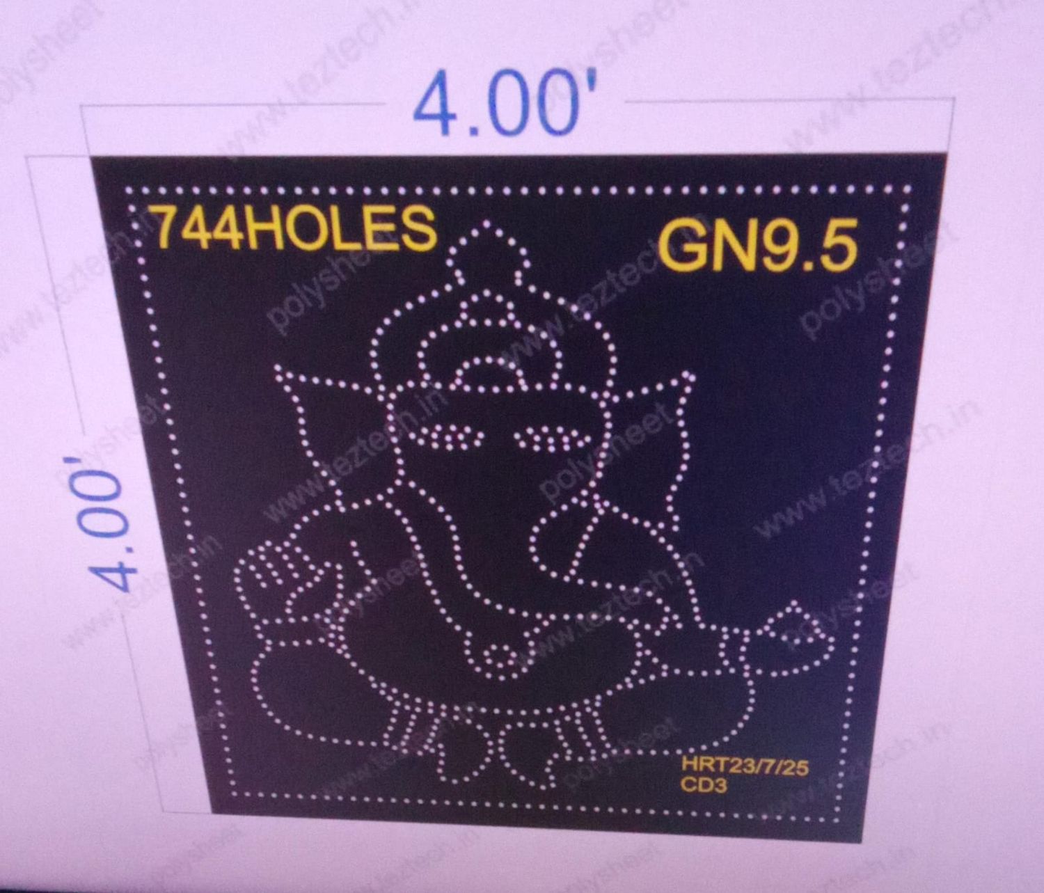 GN9.5 GANESHJI  4X4 FT 744  HOLES