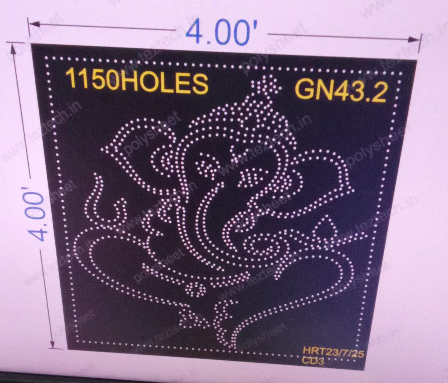 GN43.2  GANESHJI 4X4 FEET 1150 HOLES