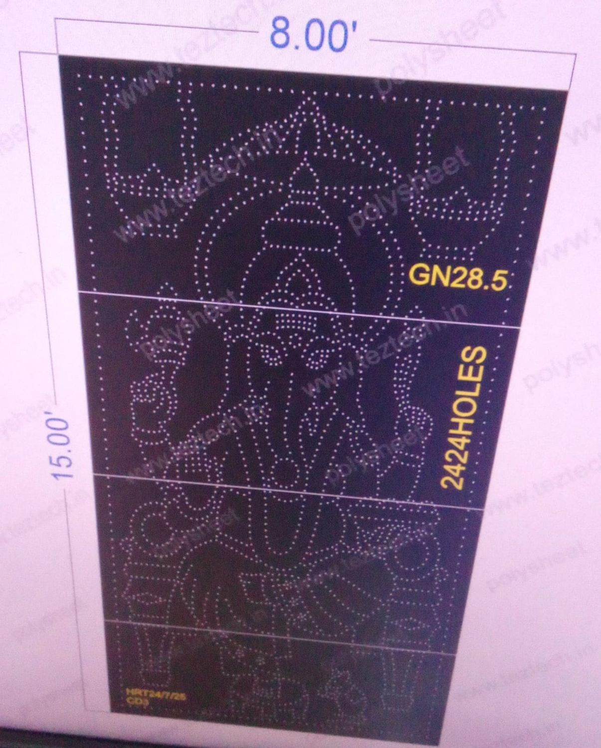 GN28.5 GANESHJI 15X8  FEET 2424 HOLES (4PARTS)