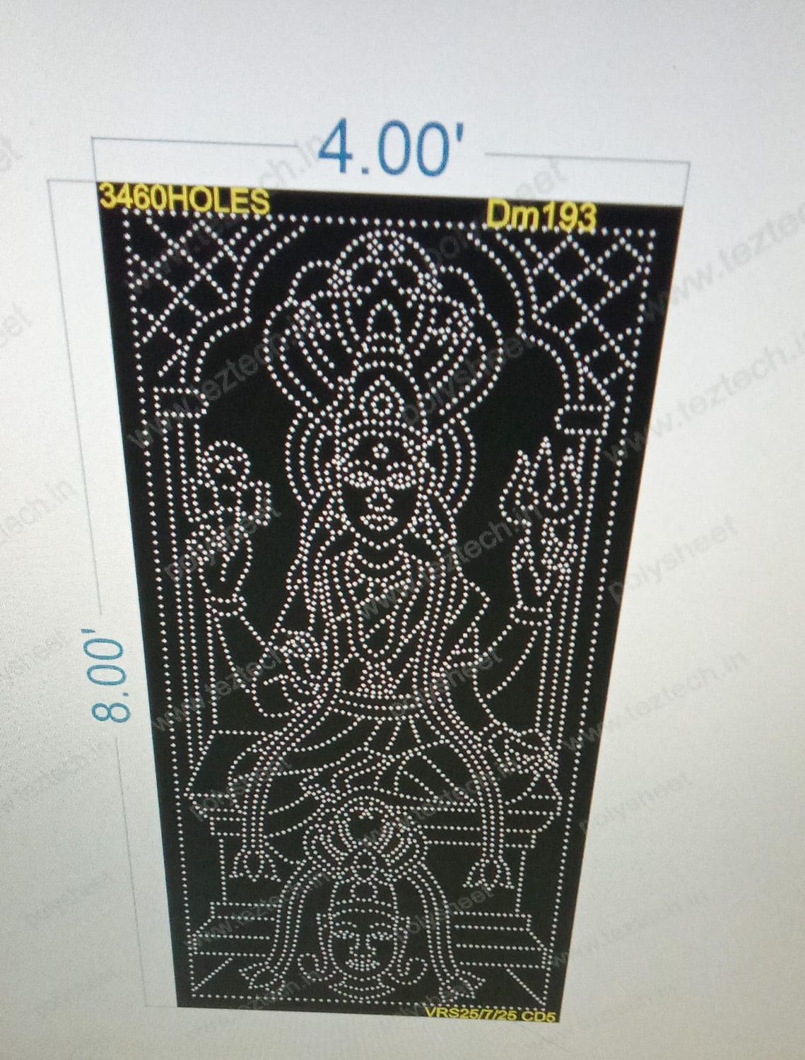 DM193 DEVI MATA 1 PART 8X4 FEET 3460 HOLES