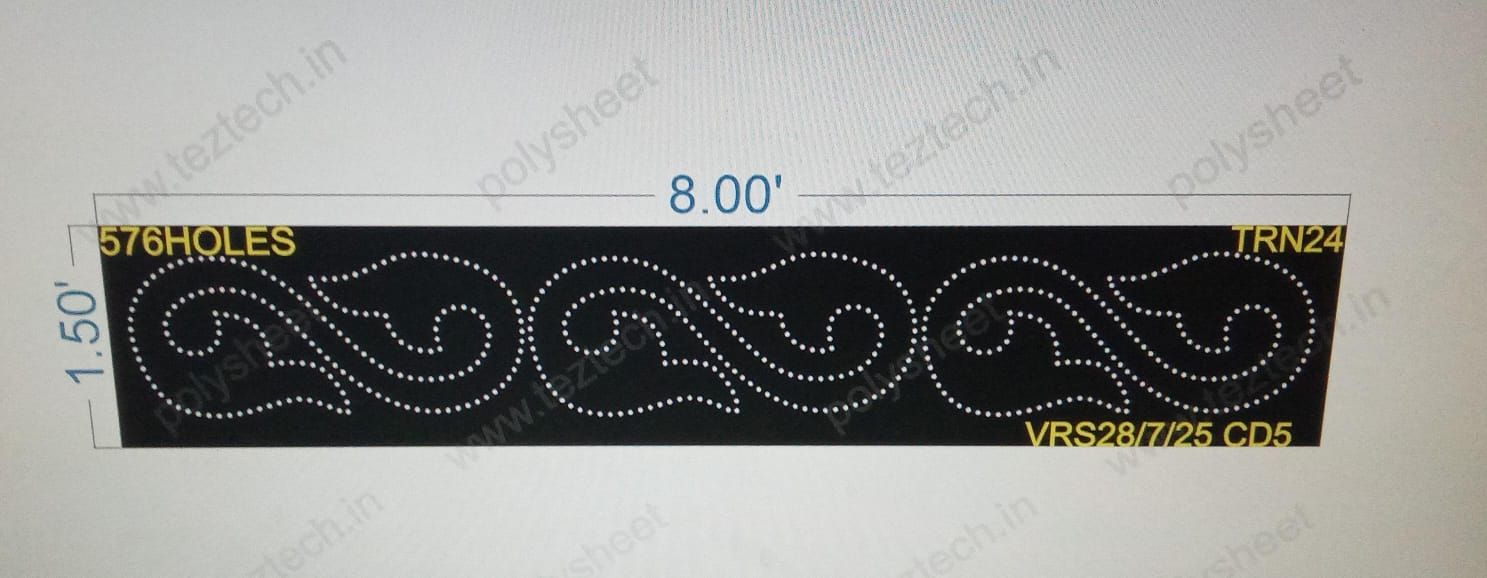 TRN24 TORAN 1 PART 1.5X8 FEET 576 HOLES