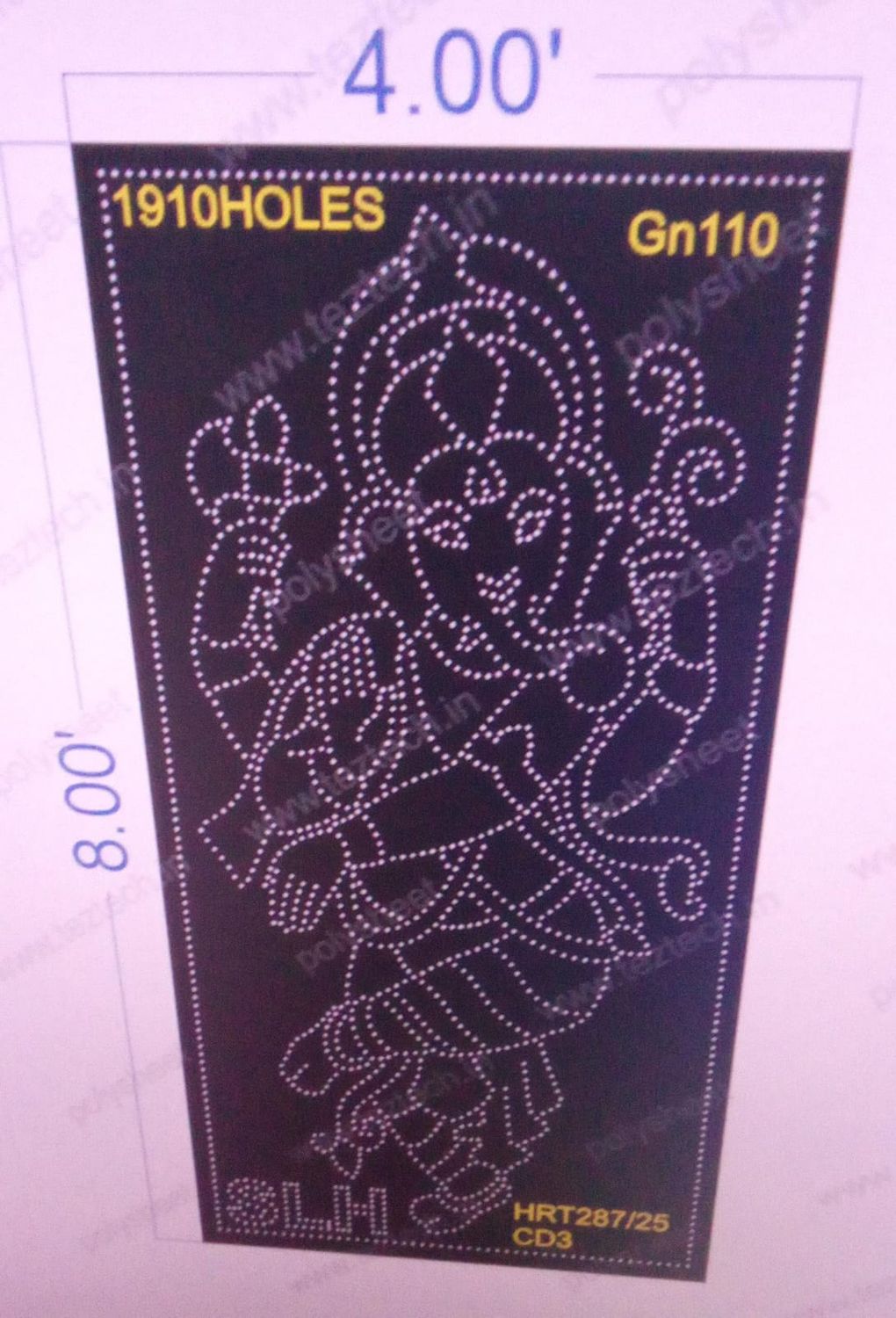 GN110 GANESHJI 8X4  FEET 1910  HOLES