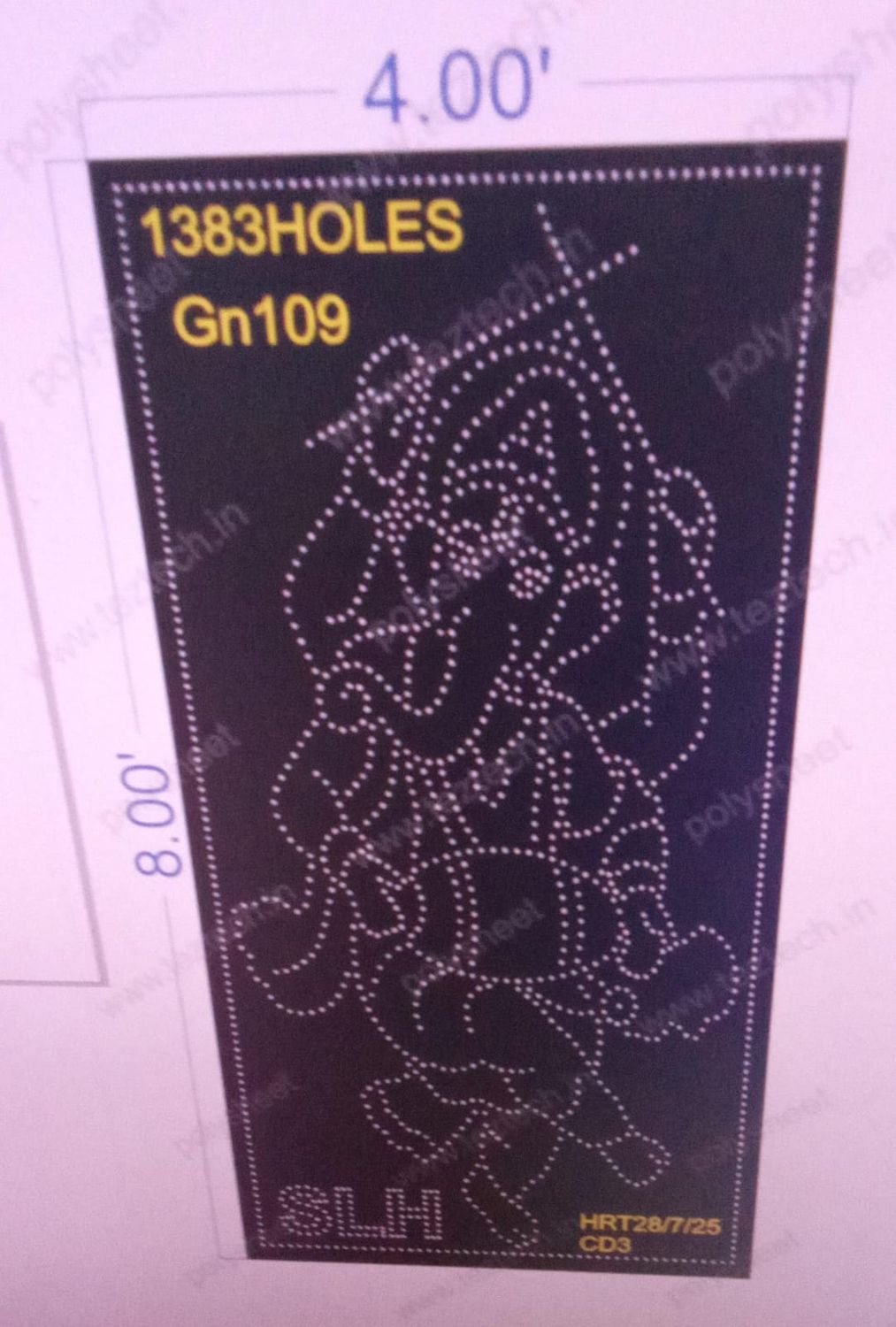GN109 GANESHJI 8X4  FEET 1383  HOLES