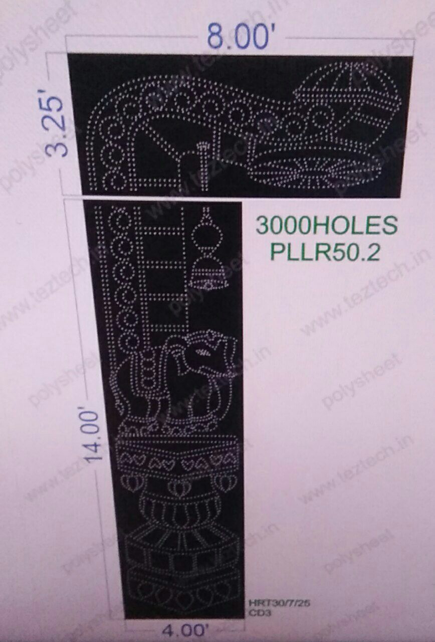 PLLR50.2  PILLAR 17.25X8 FEET 3000 HOLES