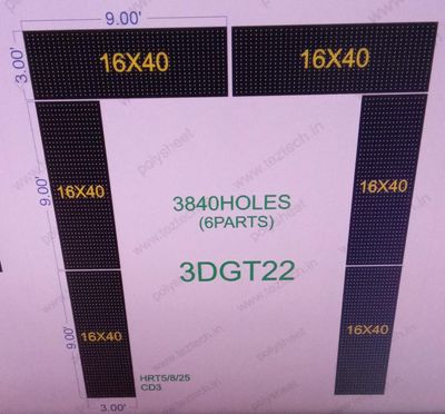 3DGT22 GATE  21X18  FEET 3840  HOLES  (6 PARTS)