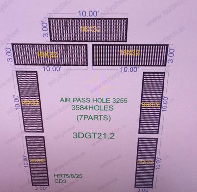 3DGT21.2 GATE  26X20  FEET 3584  HOLES  (7PARTS) AIR PASS HOLE 3255