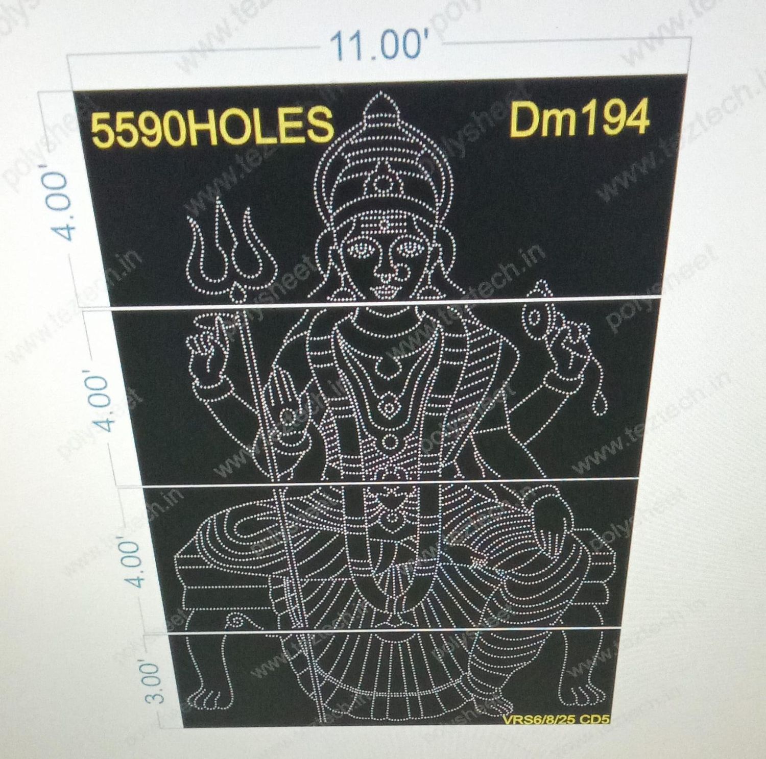 DM194 DEVI MATA 4 PARTS 15X11 FEET 5590 HOLES