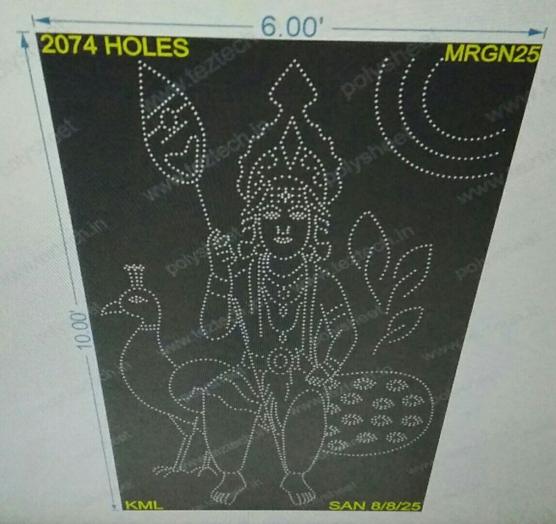 MRGN25 MURUGAN  3 PARTS 10X6 FEET 2074 HOLES