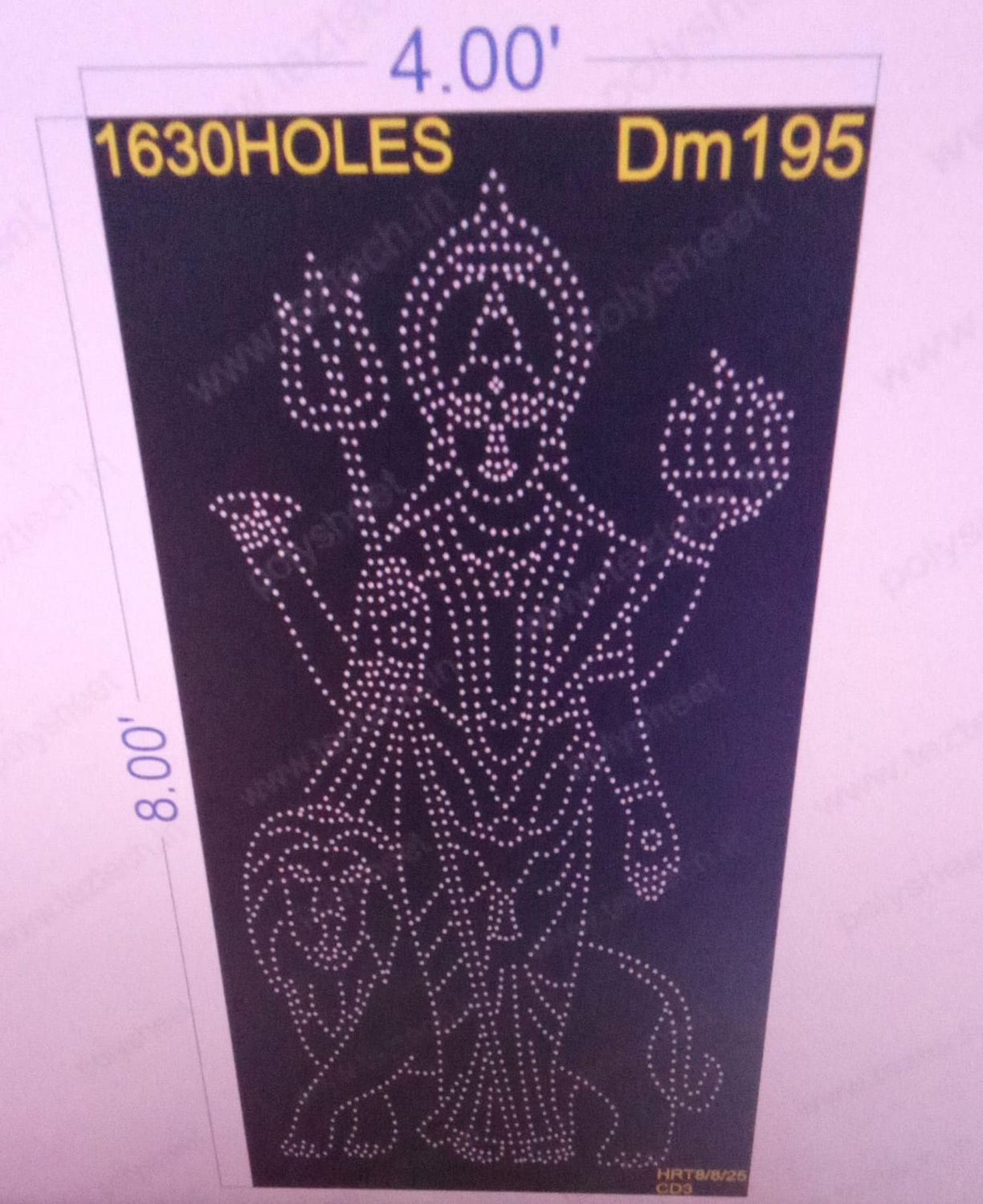 DM195 DEVI MATA  8X4 FEET 1630 HOLES