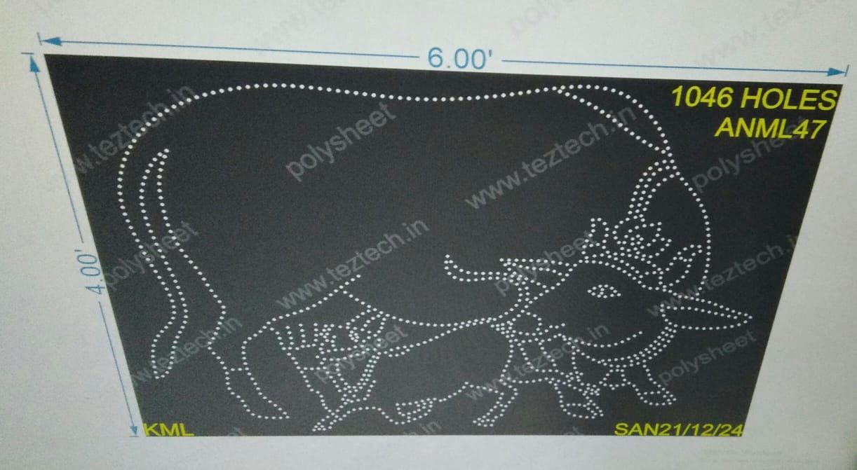 ANML47 COW 1 PART 4X6 FEET 1046 HOLES
