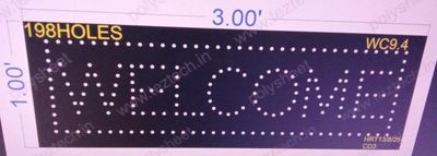 WC9.4 WELCOME 1X3 FEET 198 HOLES